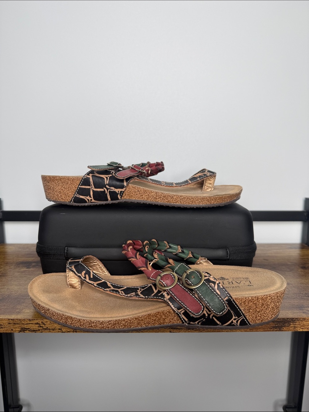 L'Artiste Spring Step Braided Leather Strappy Sandals EU 41